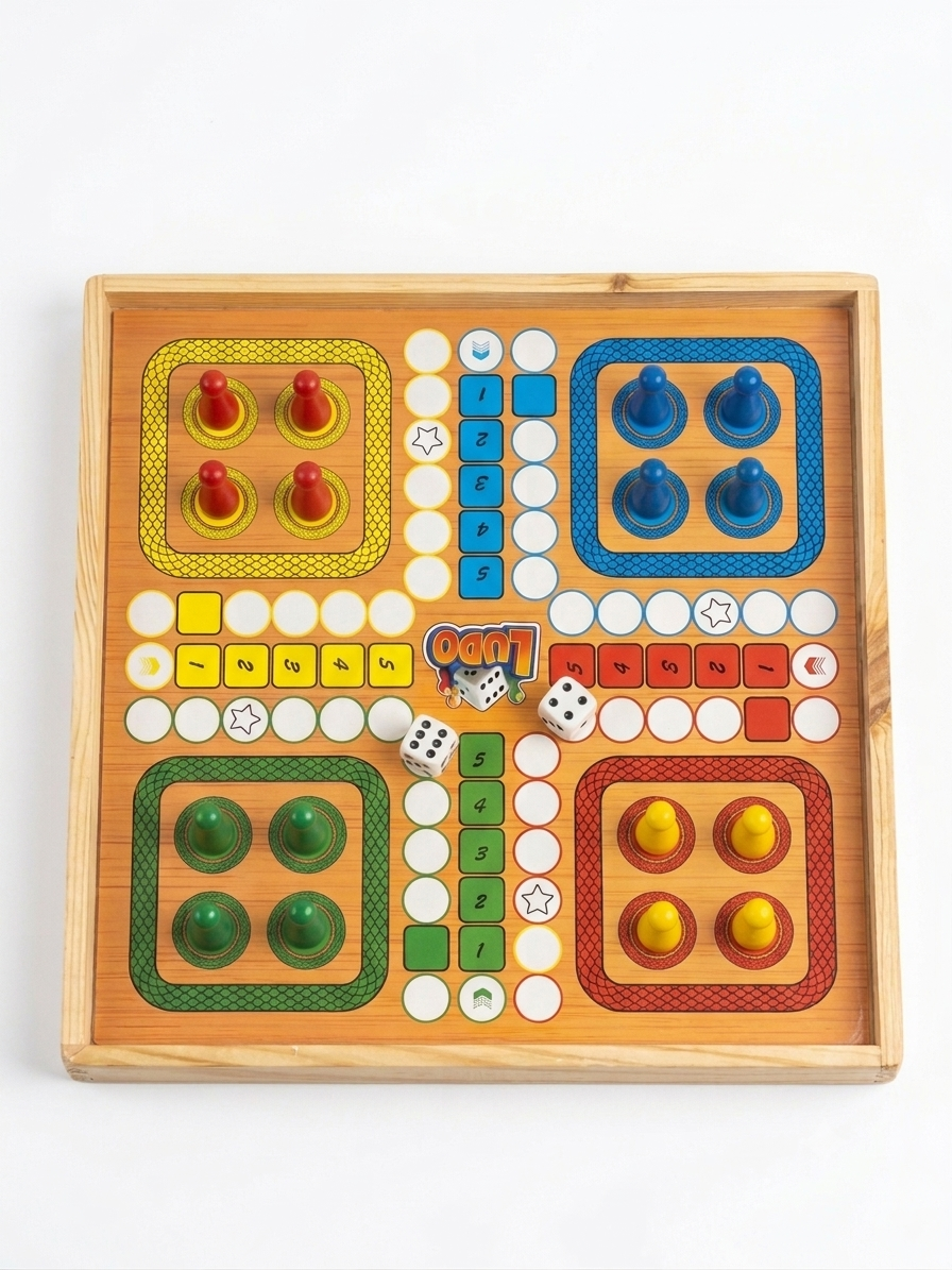 Coffret 2-en-1 Ludo & Serpent Échelle – Jeu de Société Famille