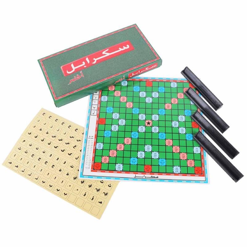 Scrabble Arabe Carton Vert – Jeu de Société Famille