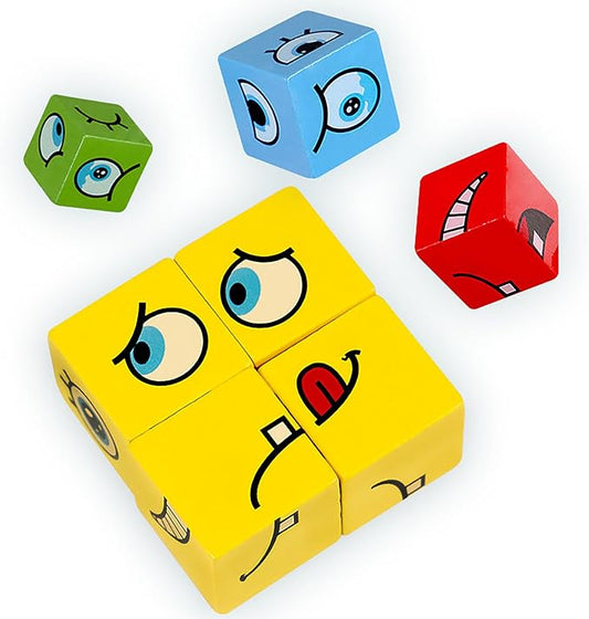 Jeu de cubes à expressions avec cartes