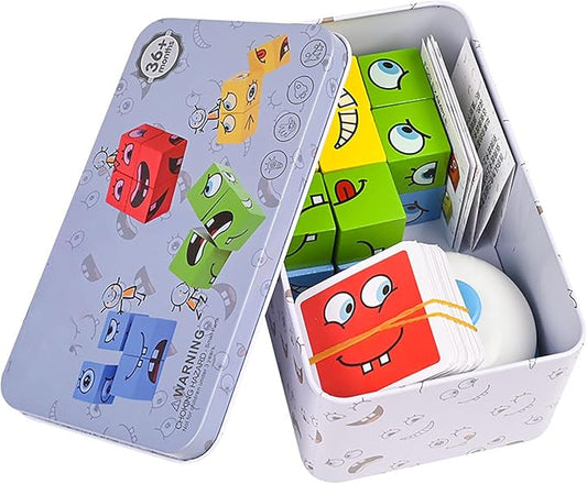 Jeu de cubes à expressions avec cartes
