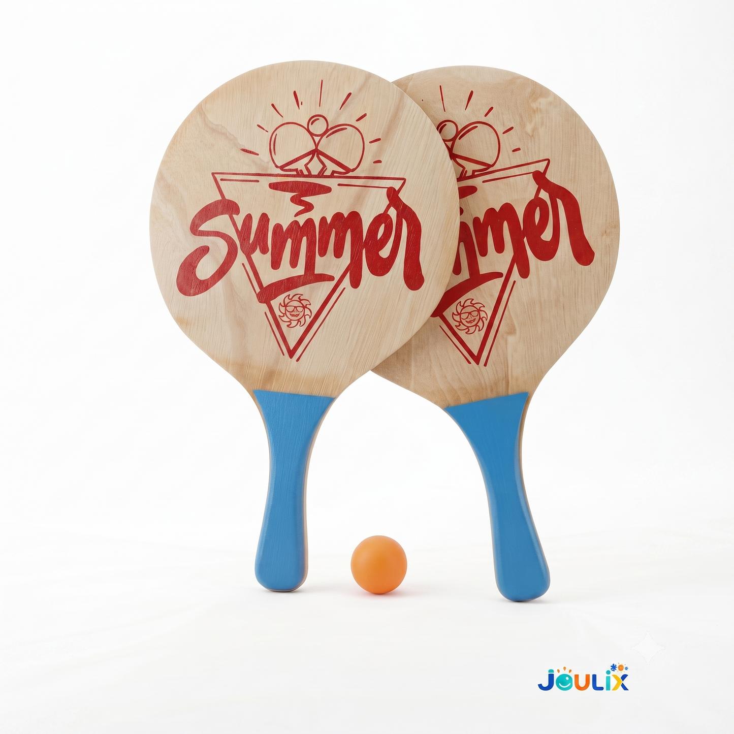 Pack Raquettes de Plage en Bois – Jeu de Plage Famille