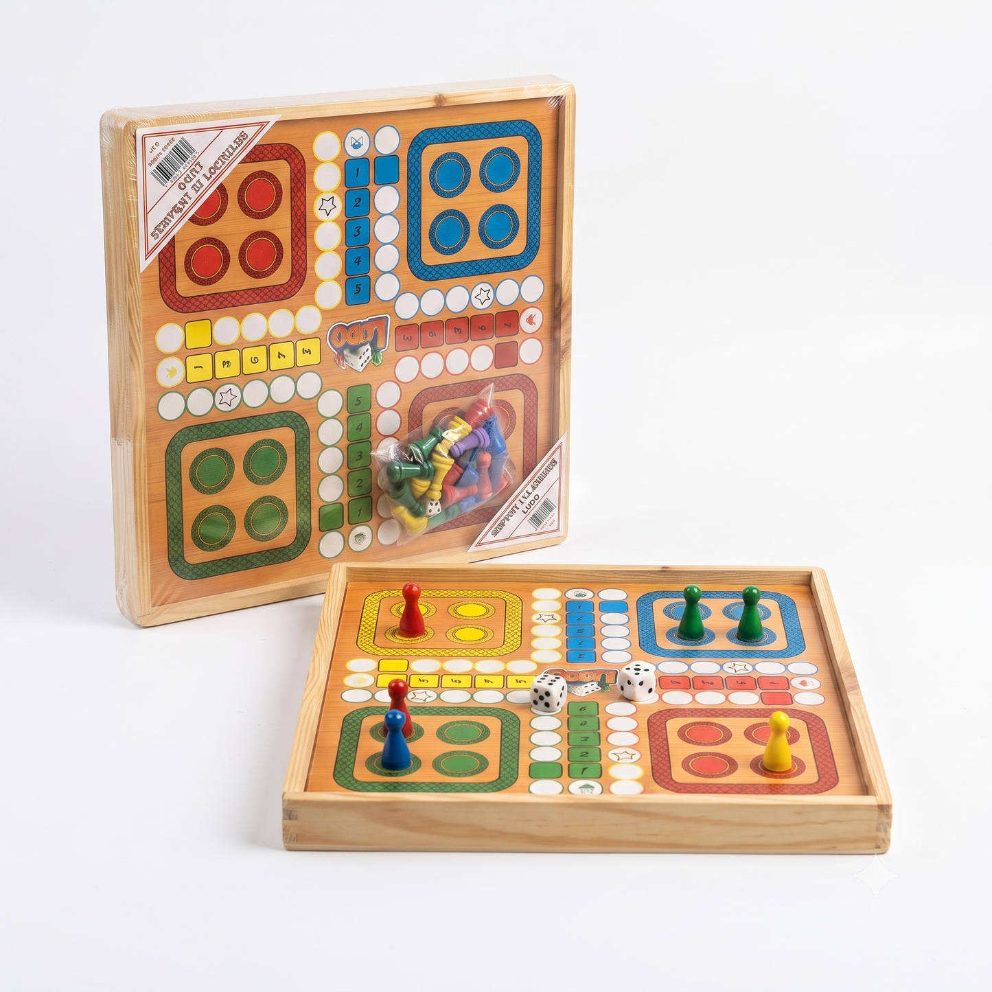 Coffret 2-en-1 Ludo & Serpent Échelle – Jeu de Société Famille