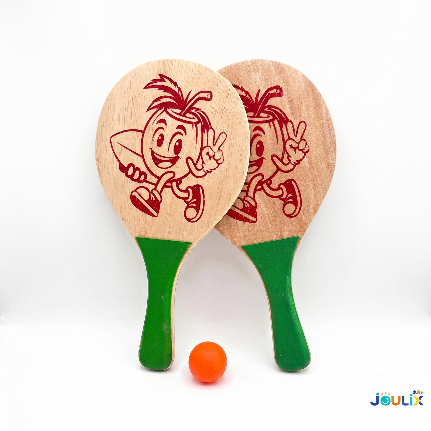 Pack Raquettes de Plage en Bois – Jeu de Plage Famille