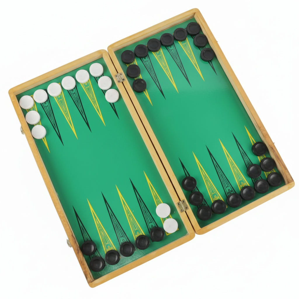 Jeu de Jacquet (Backgammon) Version Voyage – Artisanat Tunisien